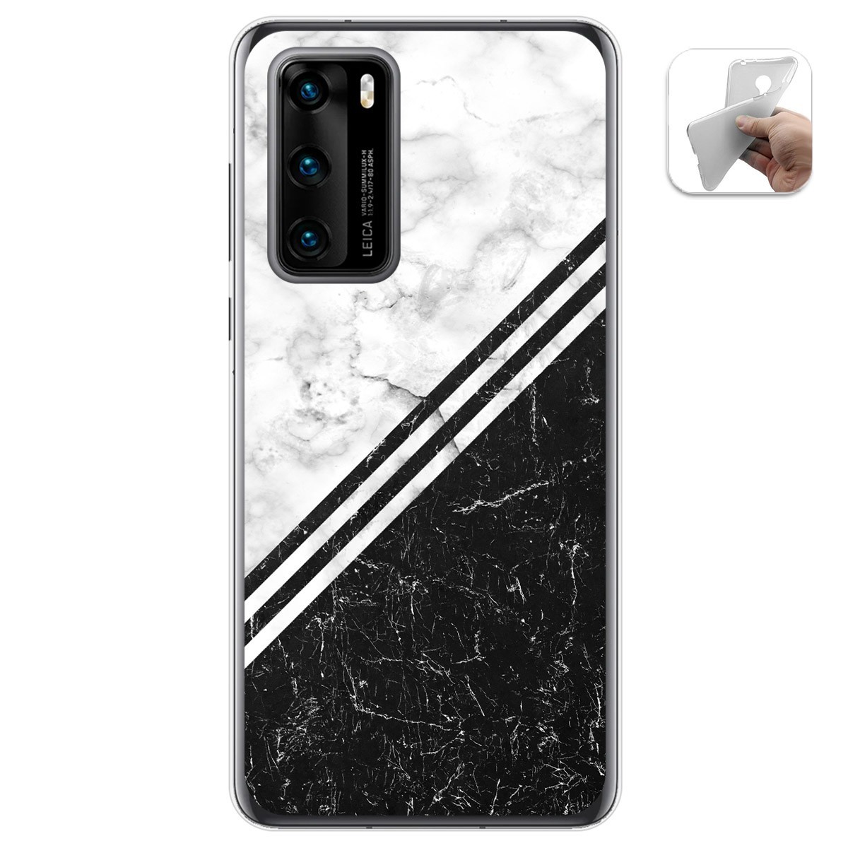 Funda Gel Tpu para Huawei P40 diseño Mármol 01 Dibujos
