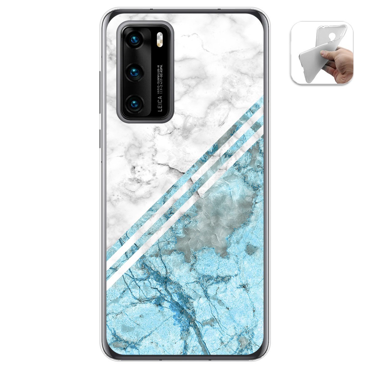 Funda Gel Tpu para Huawei P40 diseño Mármol 02 Dibujos