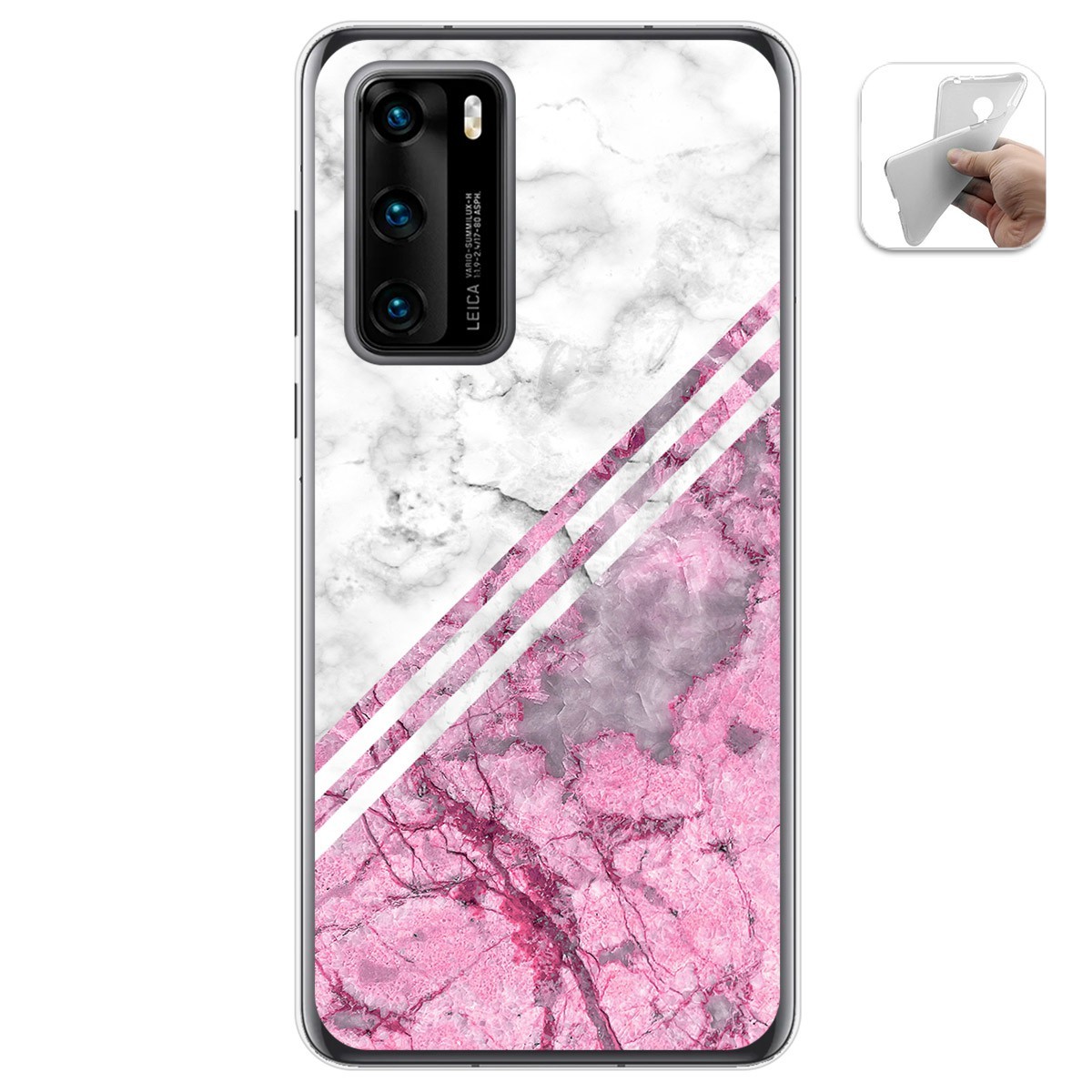 Funda Gel Tpu para Huawei P40 diseño Mármol 03 Dibujos
