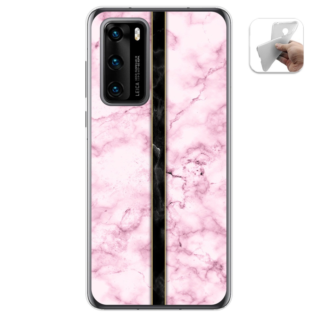 Funda Gel Tpu para Huawei P40 diseño Mármol 04 Dibujos