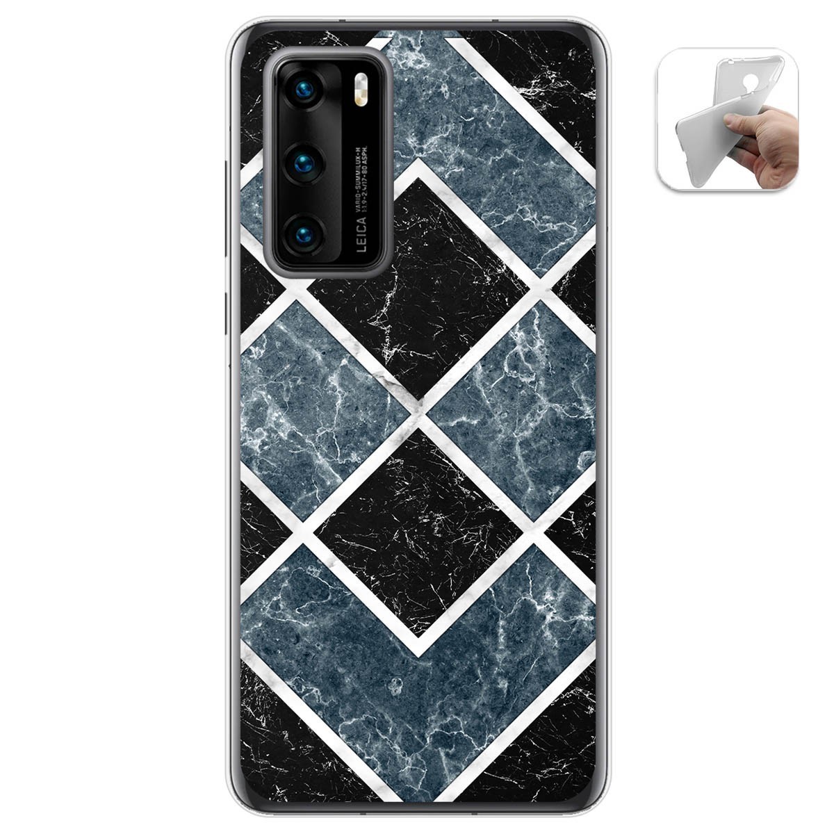 Funda Gel Tpu para Huawei P40 diseño Mármol 06 Dibujos