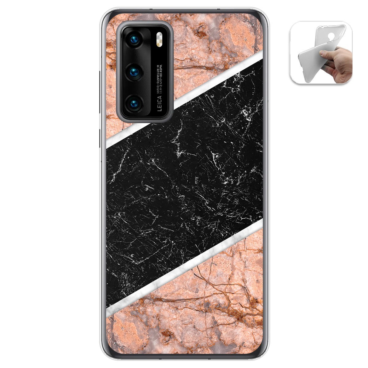 Funda Gel Tpu para Huawei P40 diseño Mármol 07 Dibujos