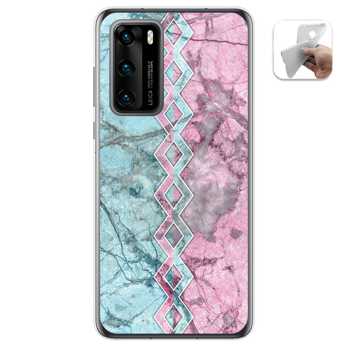 Funda Gel Tpu para Huawei P40 diseño Mármol 08 Dibujos