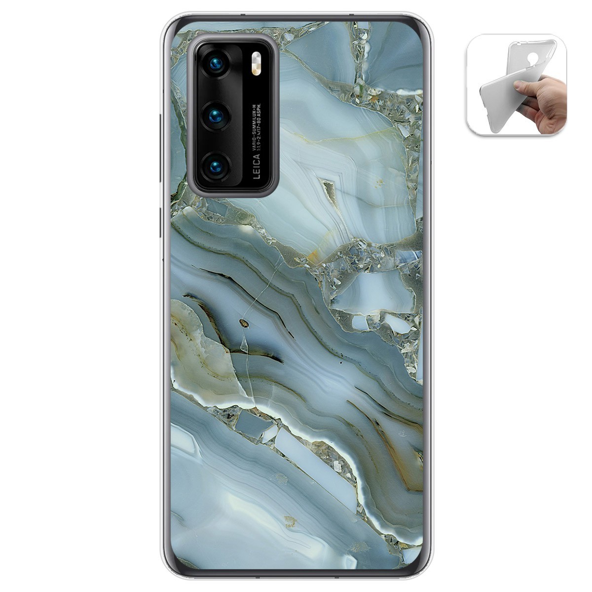 Funda Gel Tpu para Huawei P40 diseño Mármol 09 Dibujos