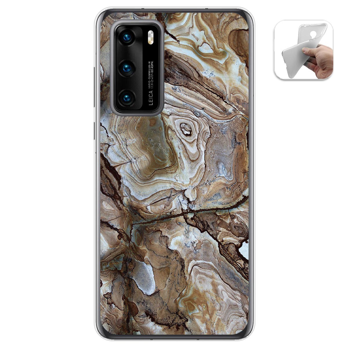 Funda Gel Tpu para Huawei P40 diseño Mármol 14 Dibujos