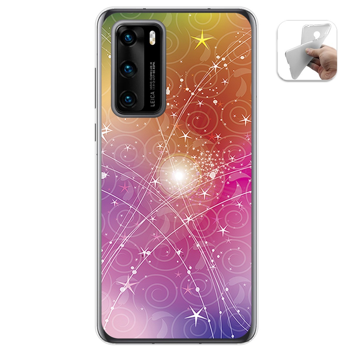 Funda Gel Tpu para Huawei P40 diseño Abstracto Dibujos