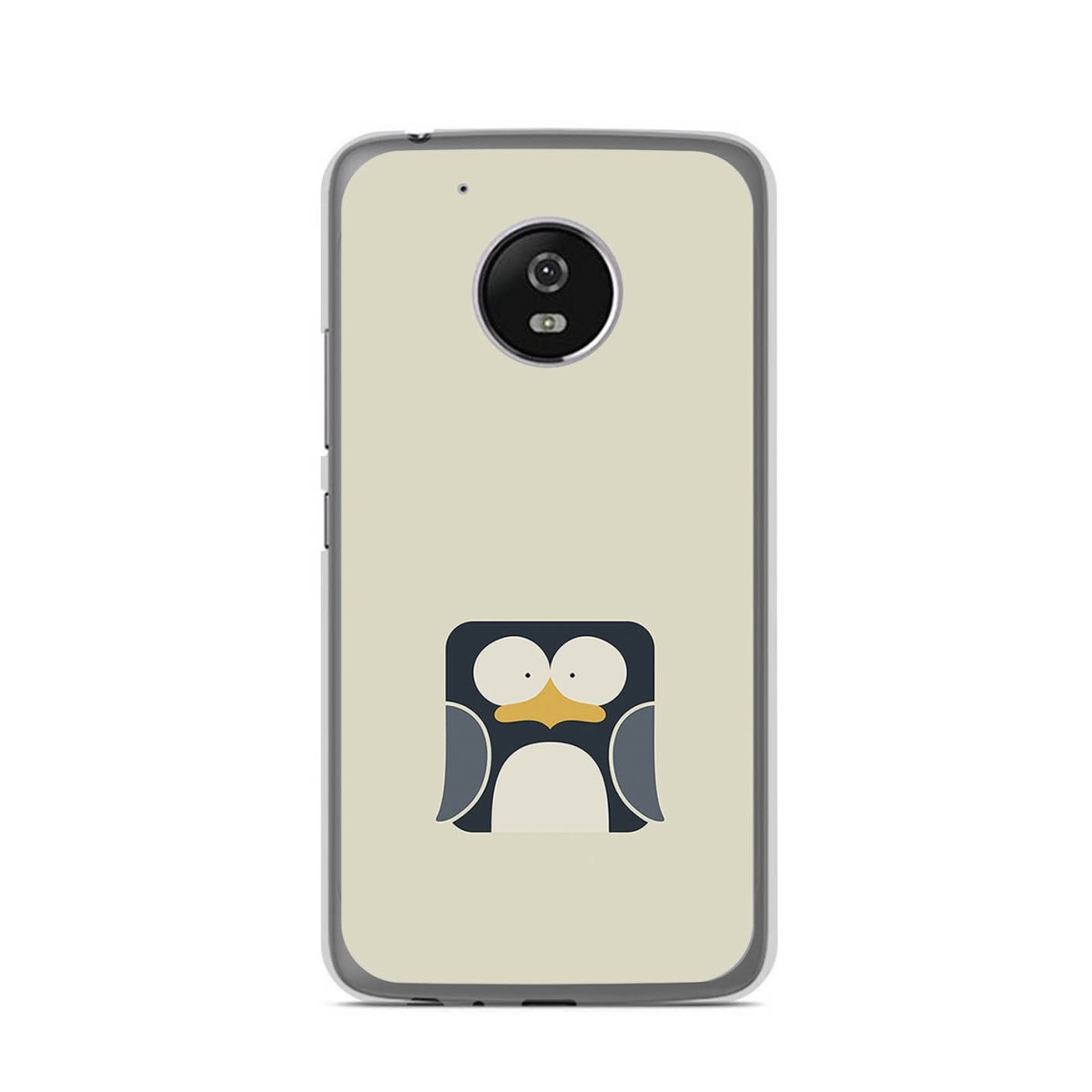 Funda Gel Tpu para Lenovo Moto G5 Diseño Pingüino Dibujos