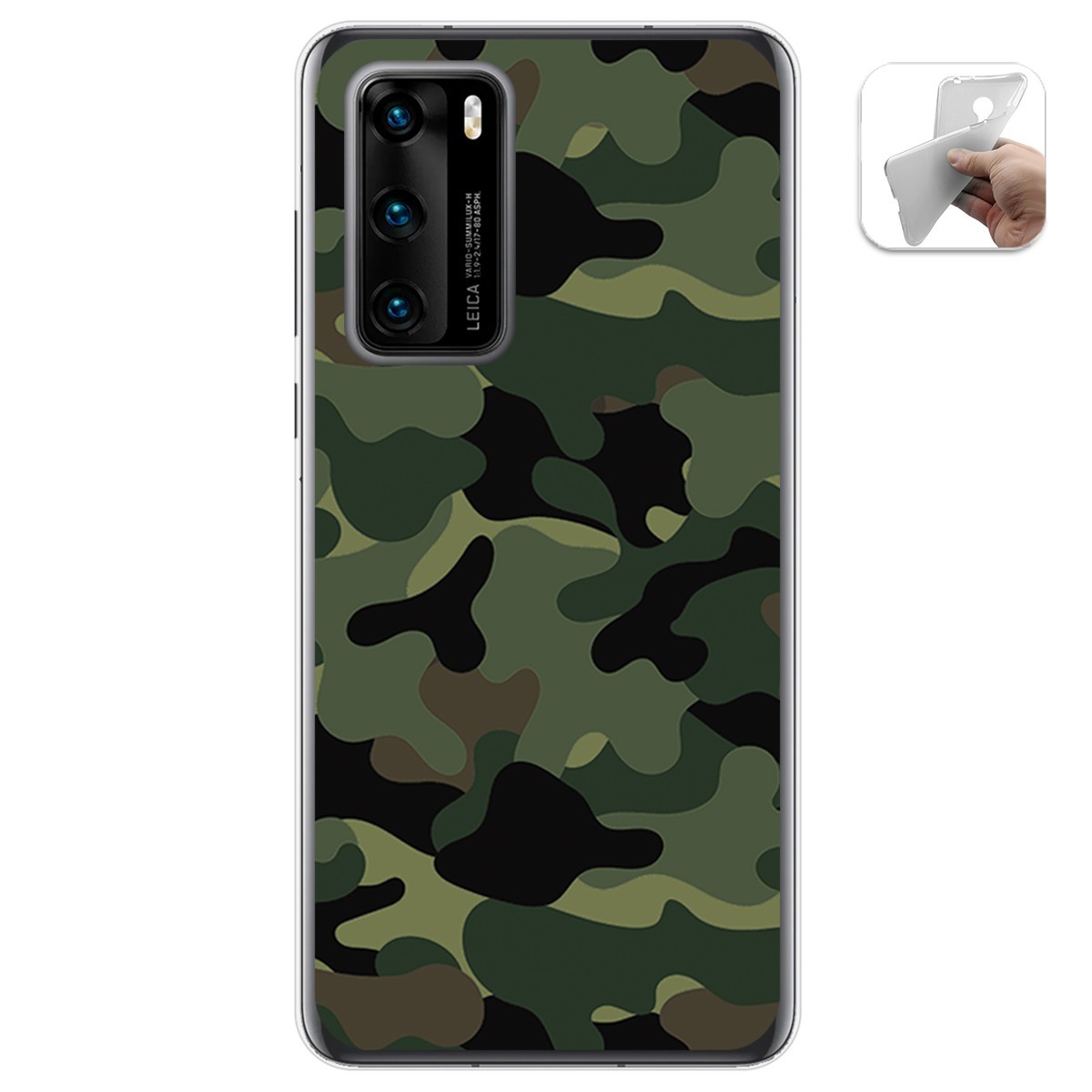 Funda Gel Tpu para Huawei P40 diseño Camuflaje Dibujos