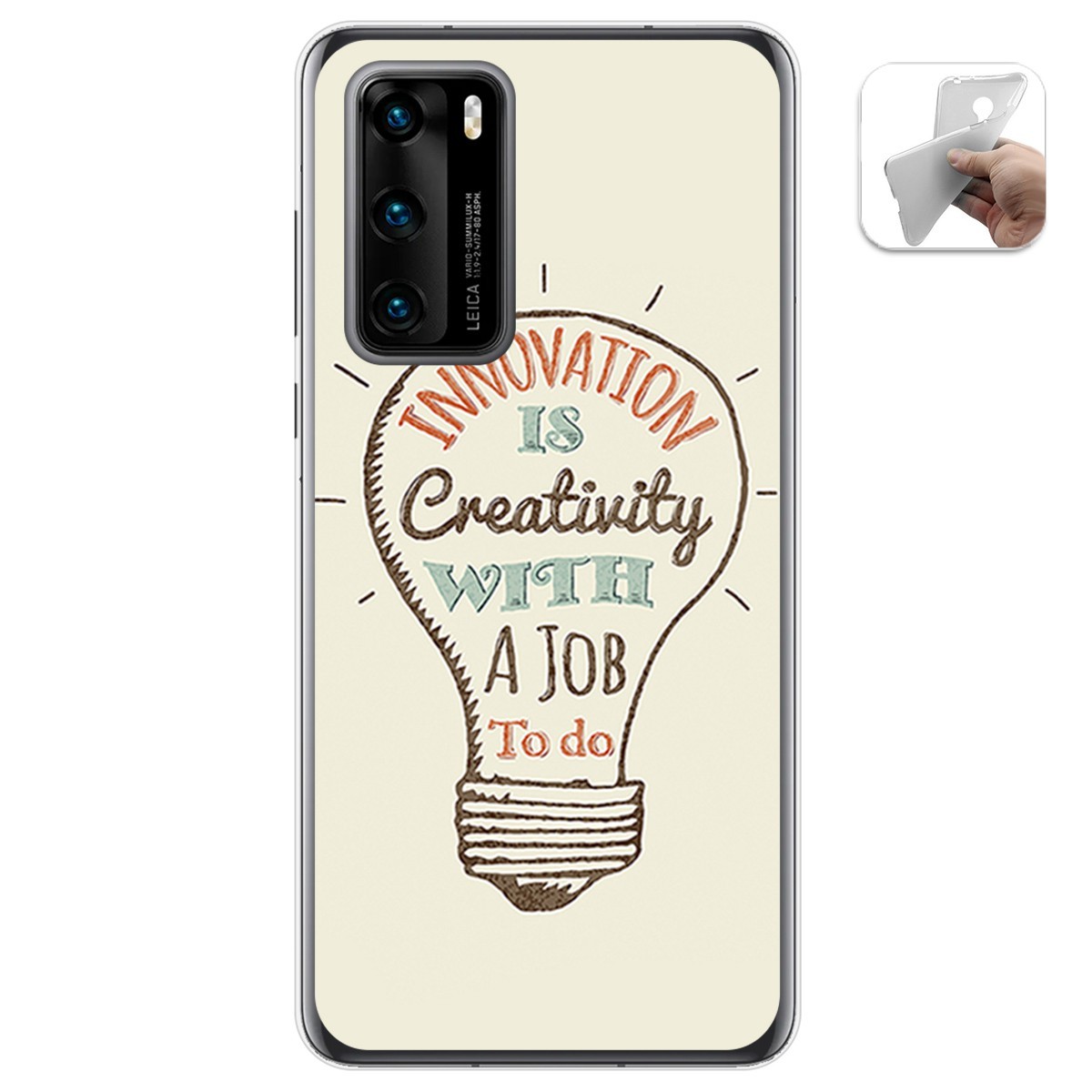 Funda Gel Tpu para Huawei P40 diseño Creativity Dibujos