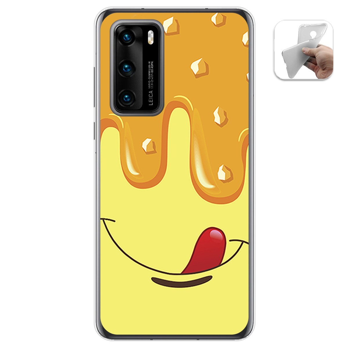 Funda Gel Tpu para Huawei P40 diseño Helado Vainilla Dibujos