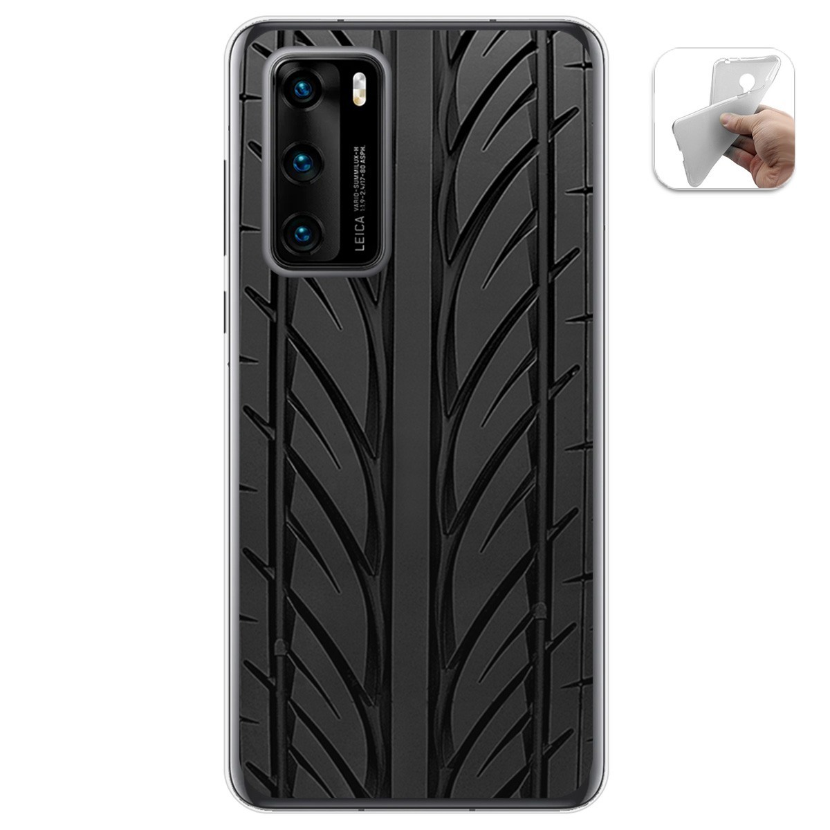 Funda Gel Tpu para Huawei P40 diseño Neumatico Dibujos