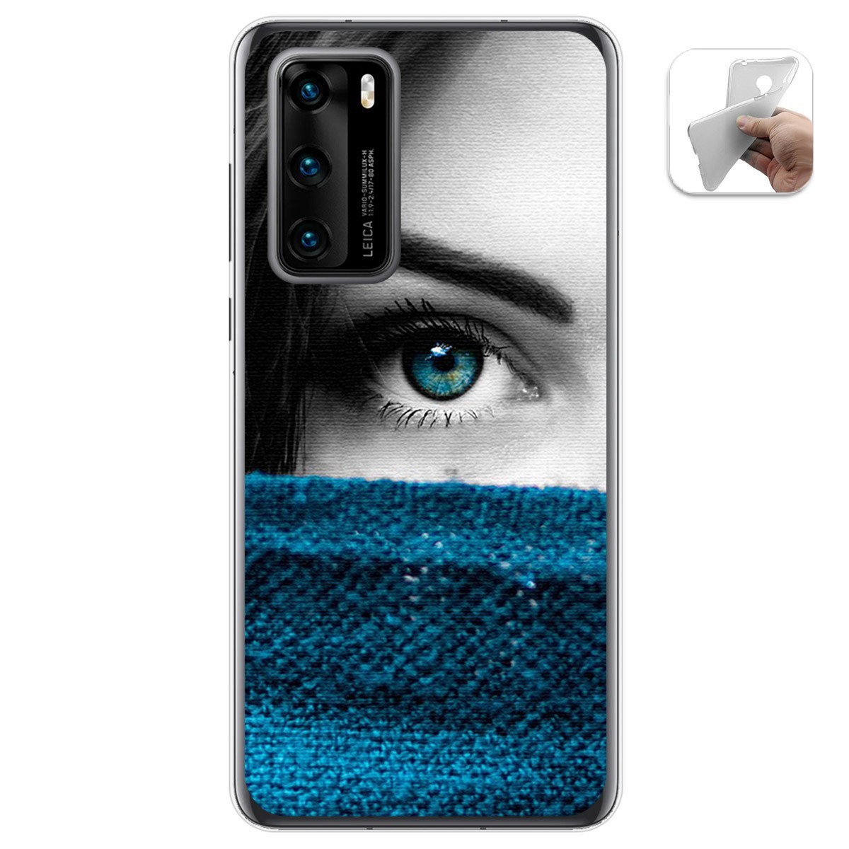 Funda Gel Tpu para Huawei P40 diseño Ojo Dibujos