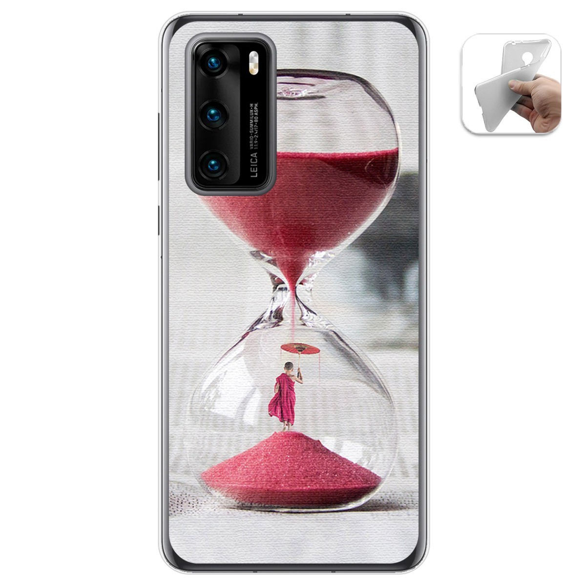 Funda Gel Tpu para Huawei P40 diseño Reloj Dibujos