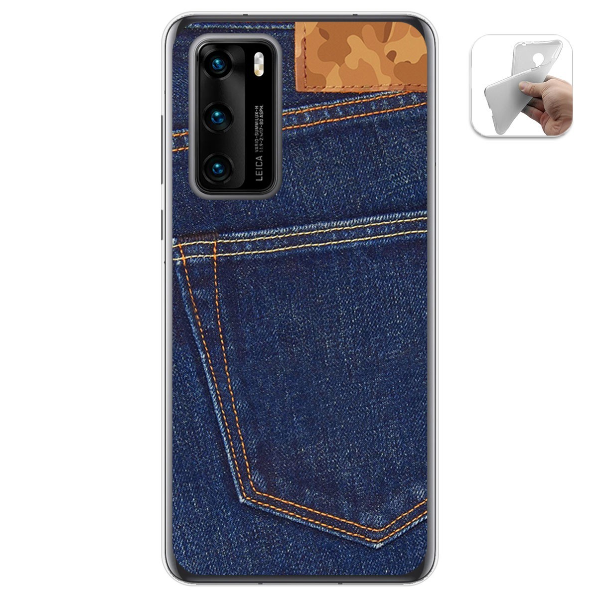 Funda Gel Tpu para Huawei P40 diseño Vaquero Dibujos