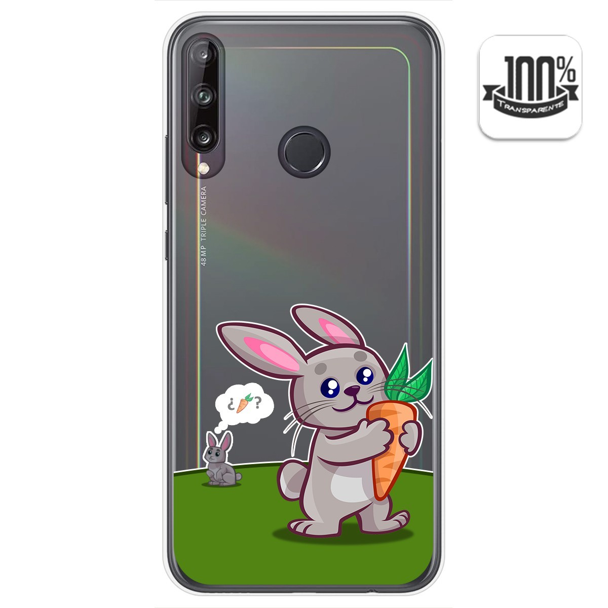 Funda Gel Transparente para Huawei P40 Lite E diseño Conejo Dibujos