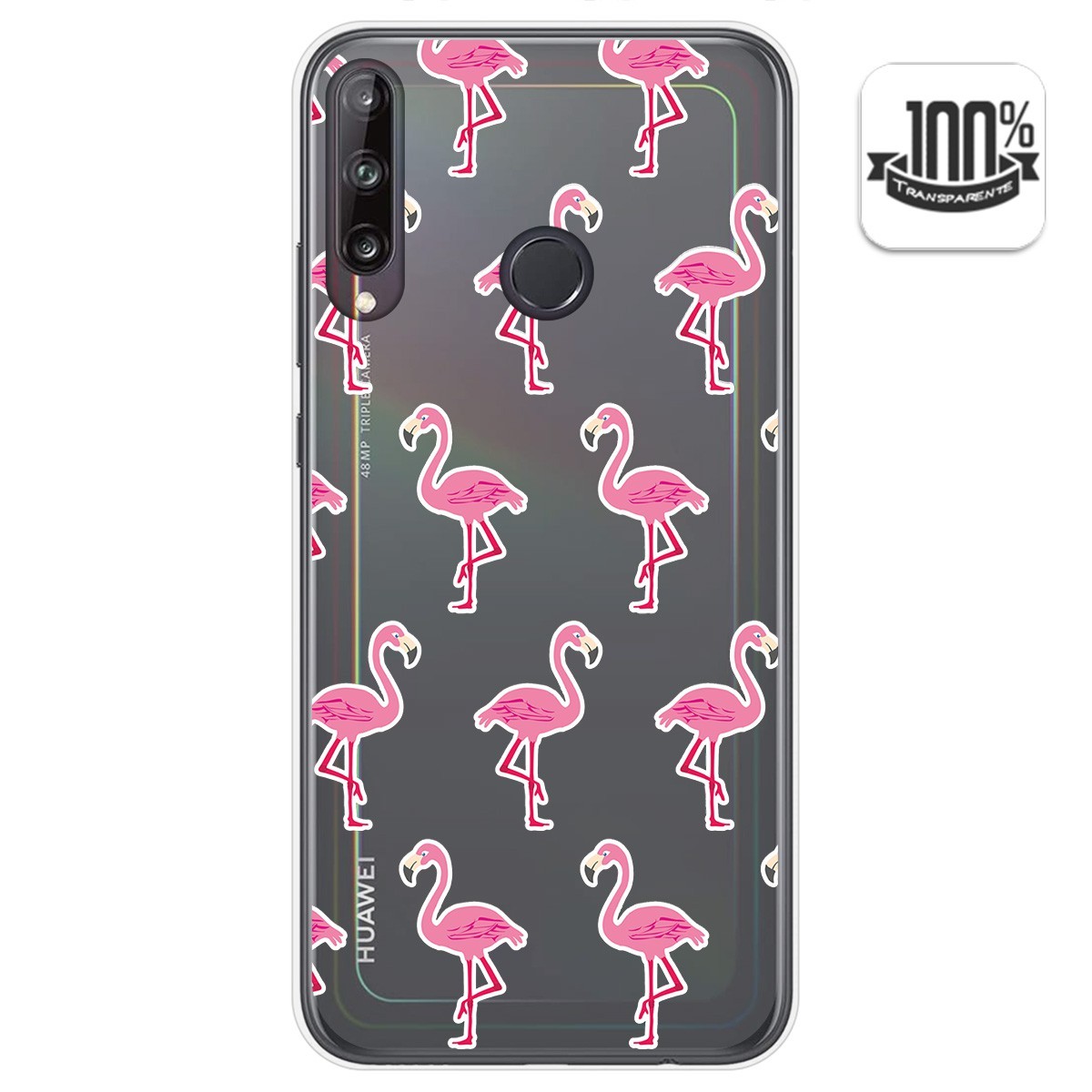 Funda Gel Transparente para Huawei P40 Lite E diseño Flamenco Dibujos