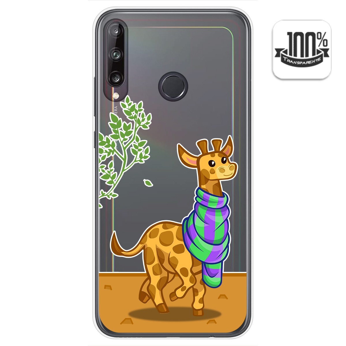 Funda Gel Transparente para Huawei P40 Lite E diseño Jirafa Dibujos
