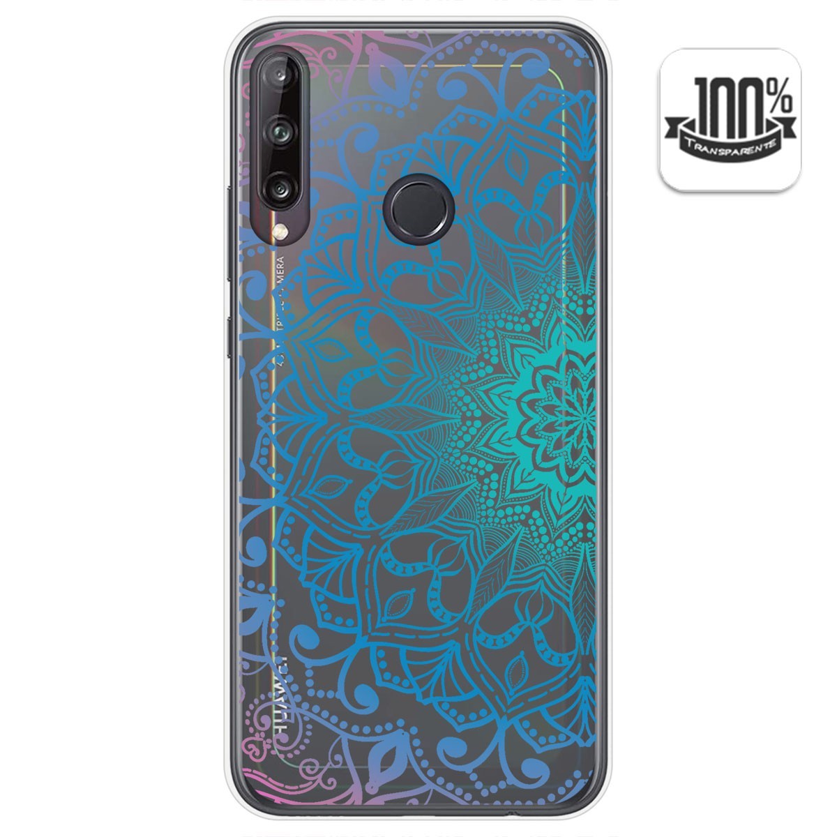 Funda Gel Transparente para Huawei P40 Lite E diseño Mandala Dibujos