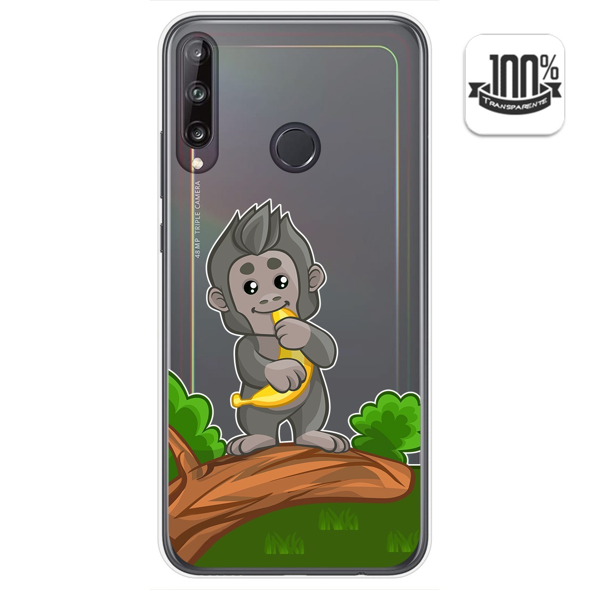 Funda Gel Transparente para Huawei P40 Lite E diseño Mono Dibujos