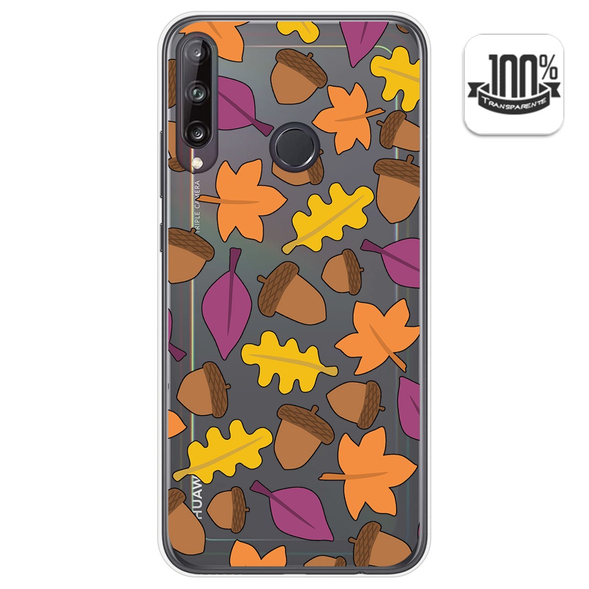 Funda Gel Transparente para Huawei P40 Lite E diseño Otoño Dibujos