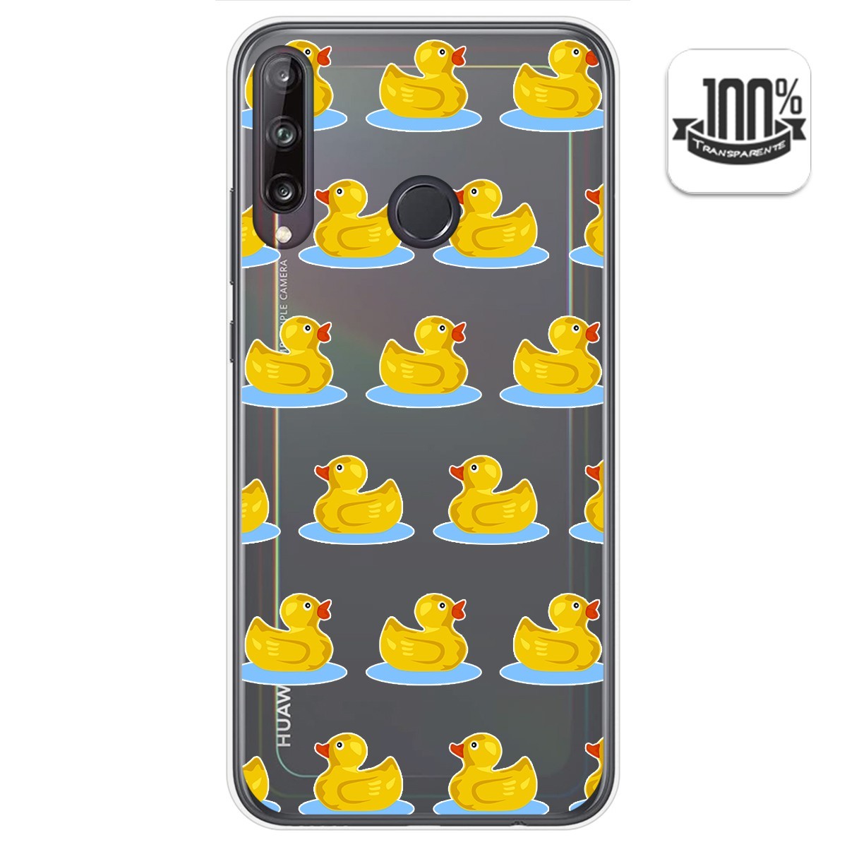 Funda Gel Transparente para Huawei P40 Lite E diseño Pato Dibujos