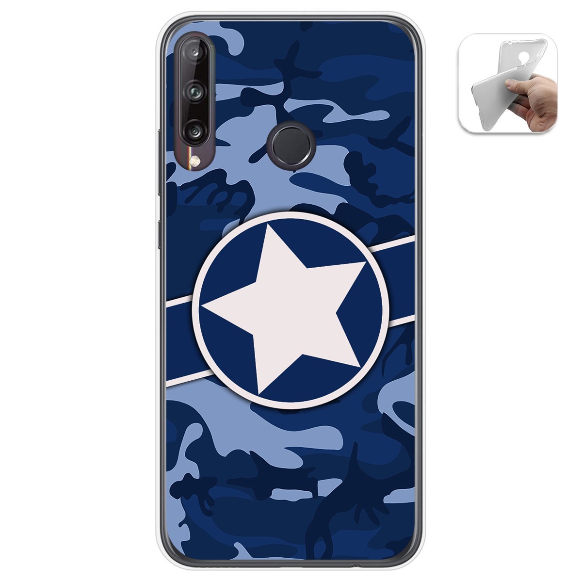 Funda Gel Tpu para Huawei P40 Lite E diseño Camuflaje 03 Dibujos