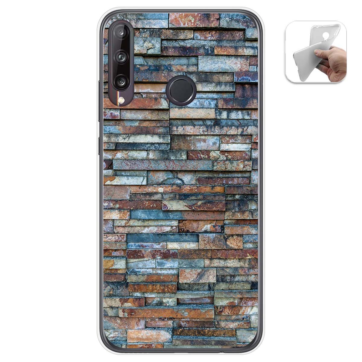 Funda Gel Tpu para Huawei P40 Lite E diseño Ladrillo 05 Dibujos