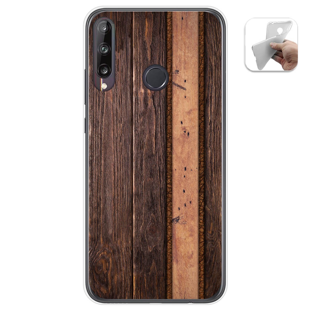 Funda Gel Tpu para Huawei P40 Lite E diseño Madera 05 Dibujos