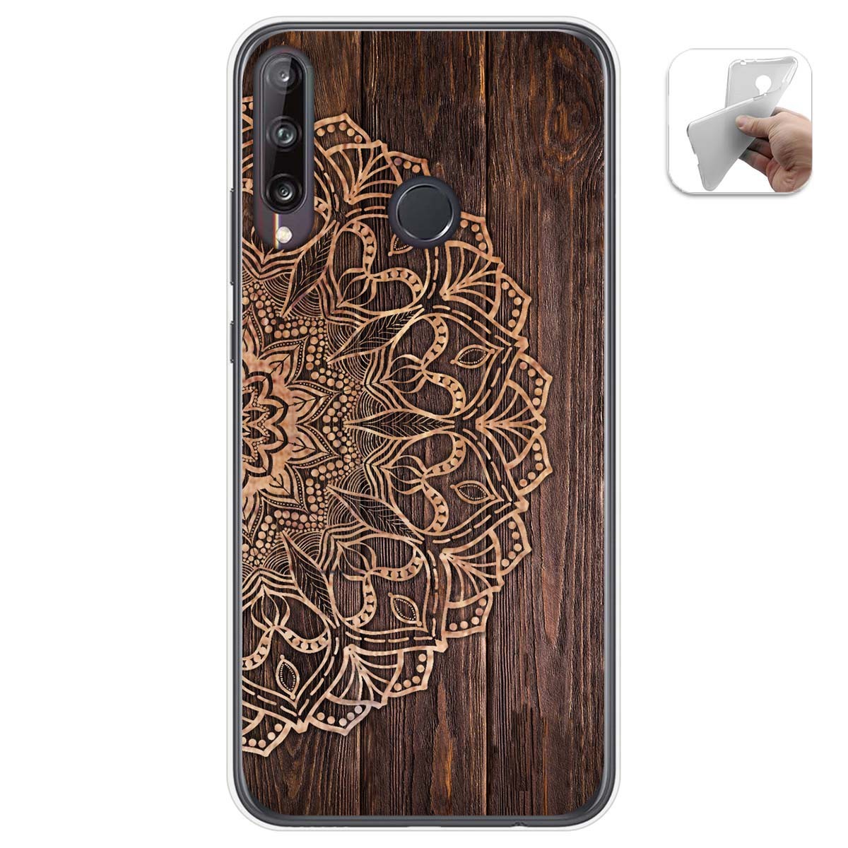 Funda Gel Tpu para Huawei P40 Lite E diseño Madera 06 Dibujos