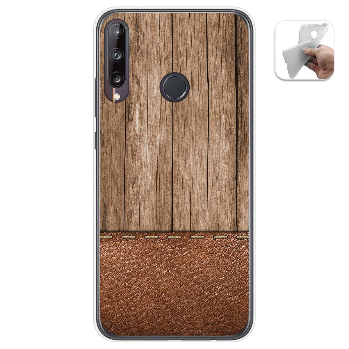 Funda Gel Tpu para Huawei P40 Lite E diseño Madera 09 Dibujos