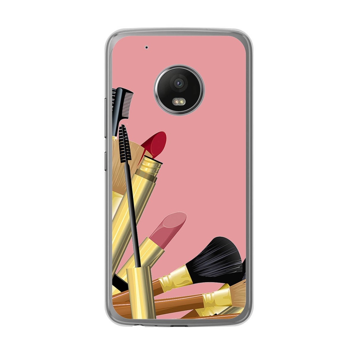 Funda Gel Tpu para Lenovo Moto G5 Plus Diseño Brochas Dibujos