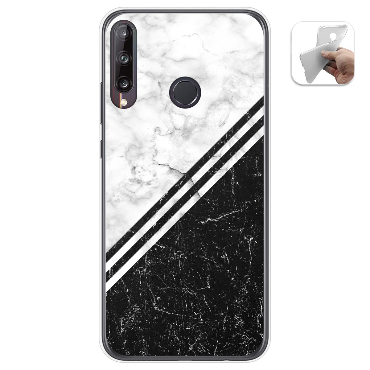 Funda Gel Tpu para Huawei P40 Lite E diseño Mármol 01 Dibujos