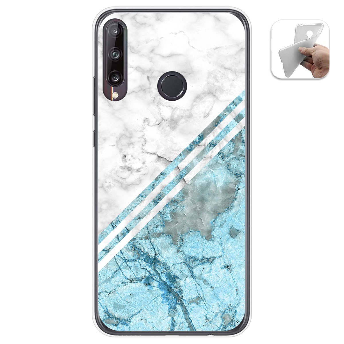 Funda Gel Tpu para Huawei P40 Lite E diseño Mármol 02 Dibujos