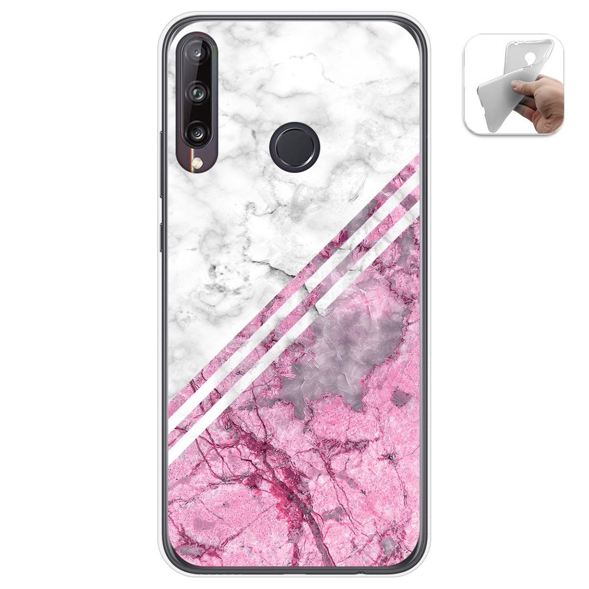 Funda Gel Tpu para Huawei P40 Lite E diseño Mármol 03 Dibujos