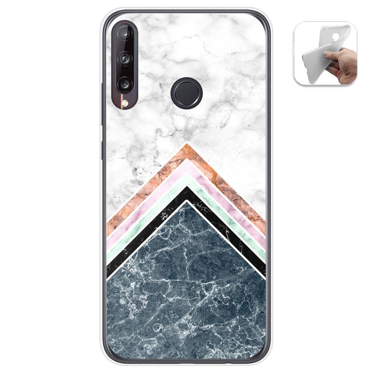 Funda Gel Tpu para Huawei P40 Lite E diseño Mármol 05 Dibujos