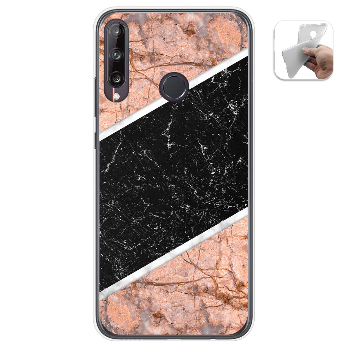 Funda Gel Tpu para Huawei P40 Lite E diseño Mármol 07 Dibujos