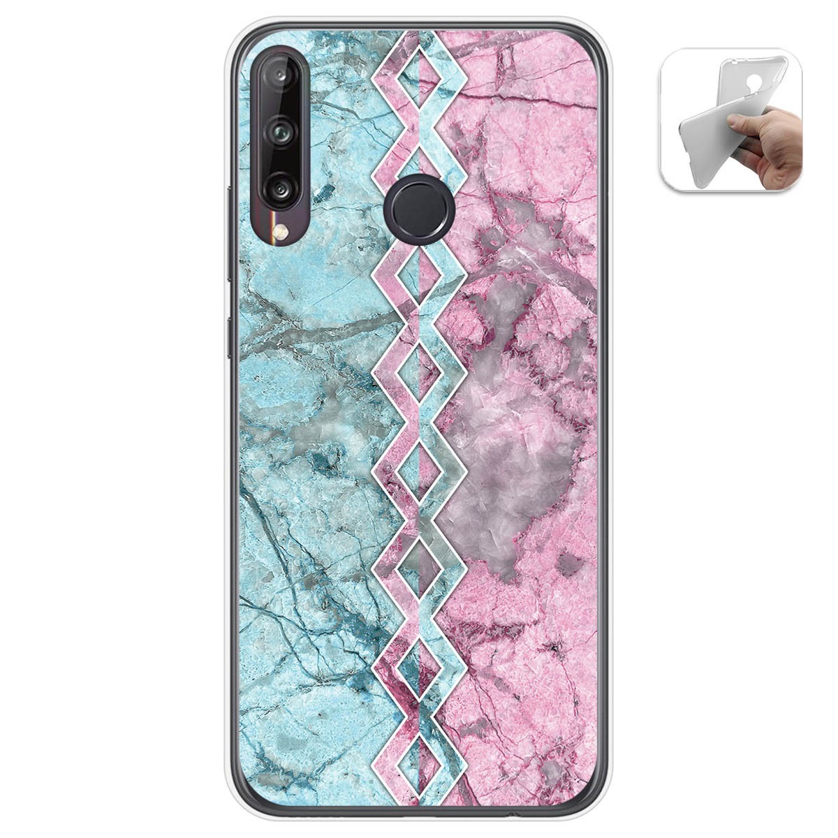 Funda Gel Tpu para Huawei P40 Lite E diseño Mármol 08 Dibujos