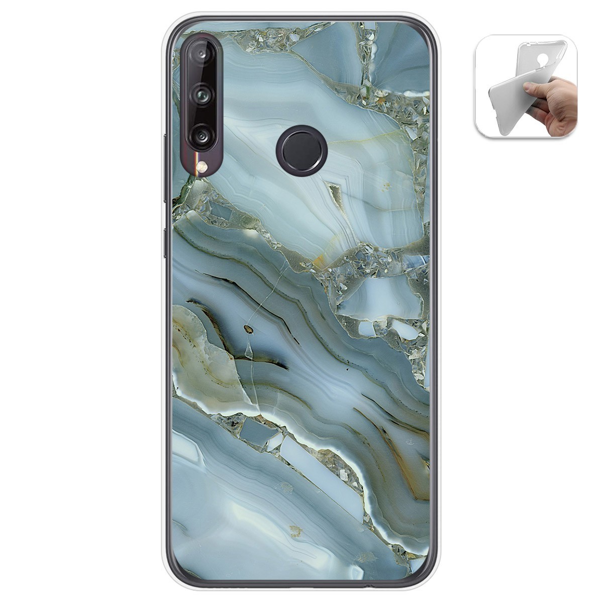 Funda Gel Tpu para Huawei P40 Lite E diseño Mármol 09 Dibujos