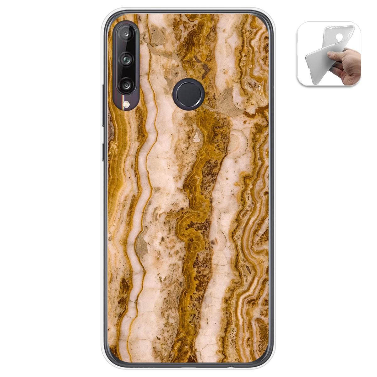 Funda Gel Tpu para Huawei P40 Lite E diseño Mármol 10 Dibujos