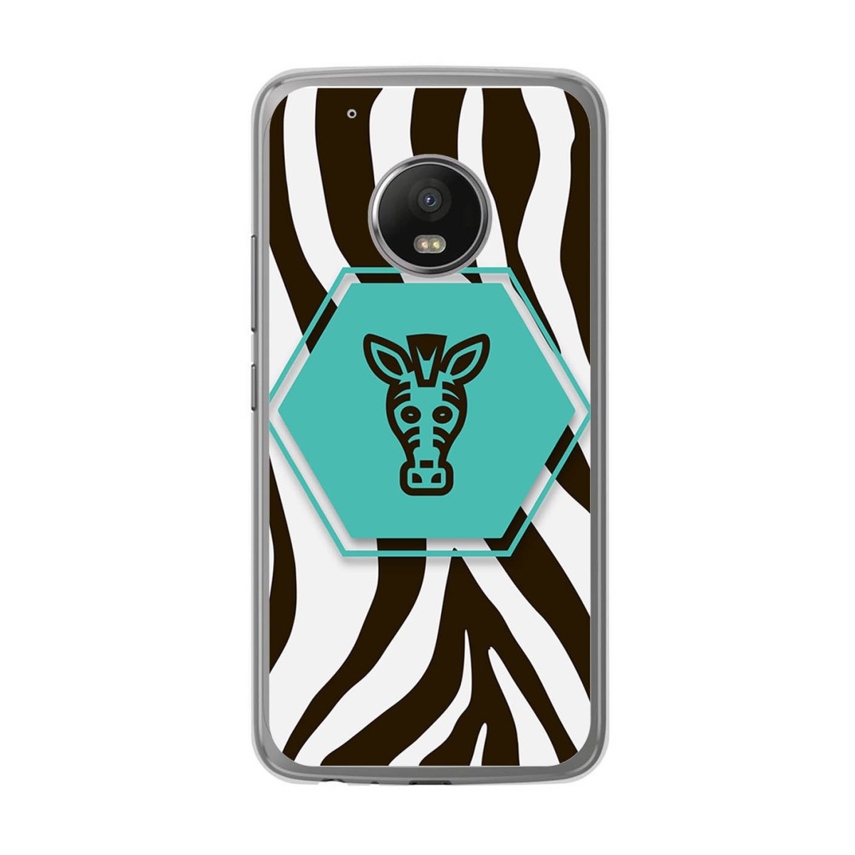 Funda Gel Tpu para Lenovo Moto G5 Plus Diseño Cebra Dibujos