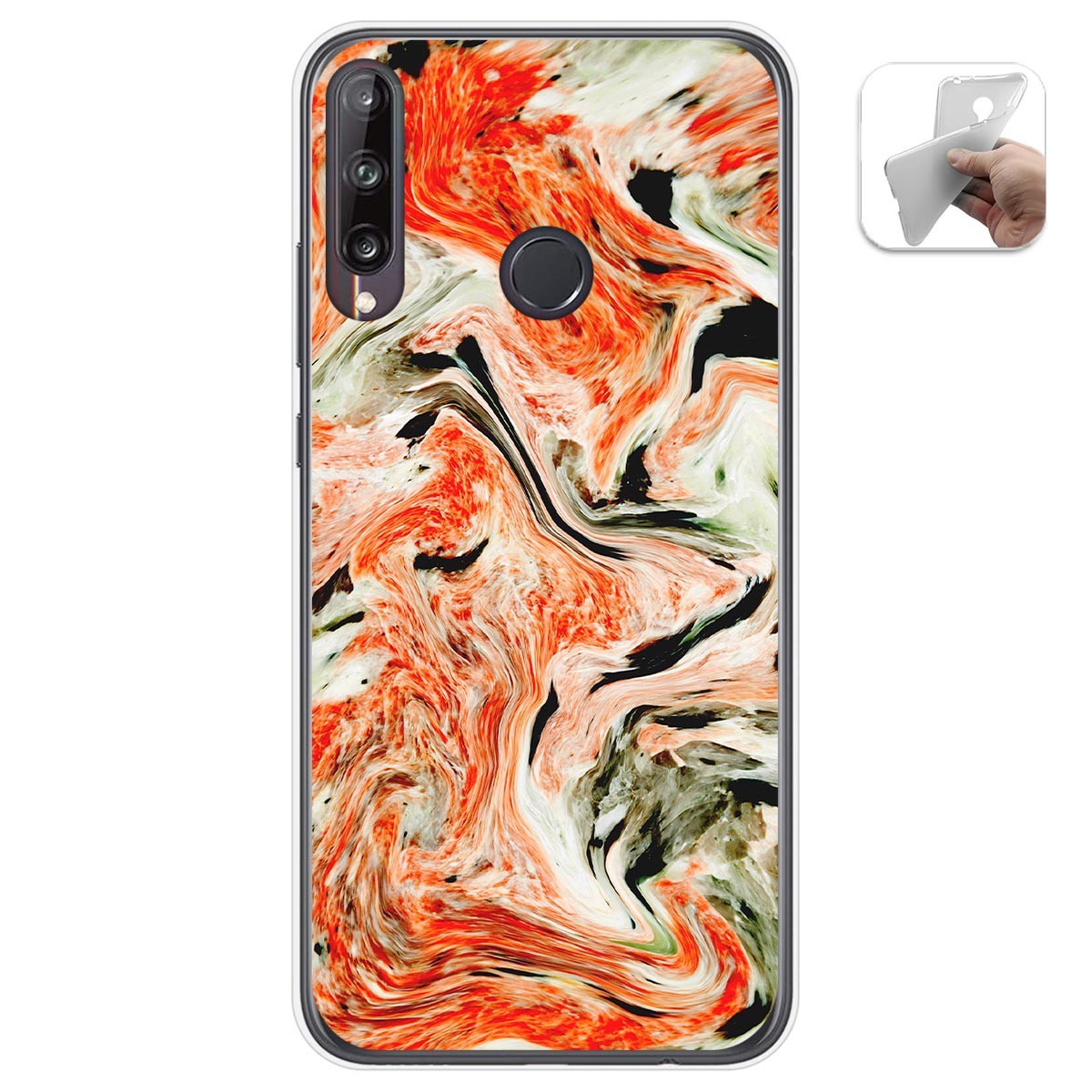 Funda Gel Tpu para Huawei P40 Lite E diseño Mármol 12 Dibujos
