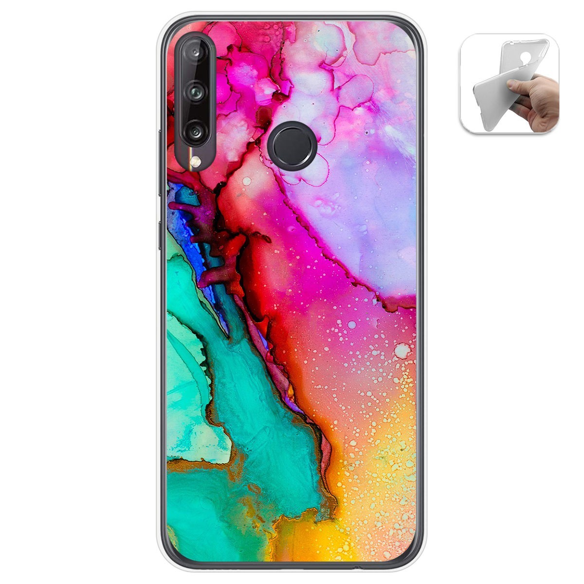 Funda Gel Tpu para Huawei P40 Lite E diseño Mármol 15 Dibujos