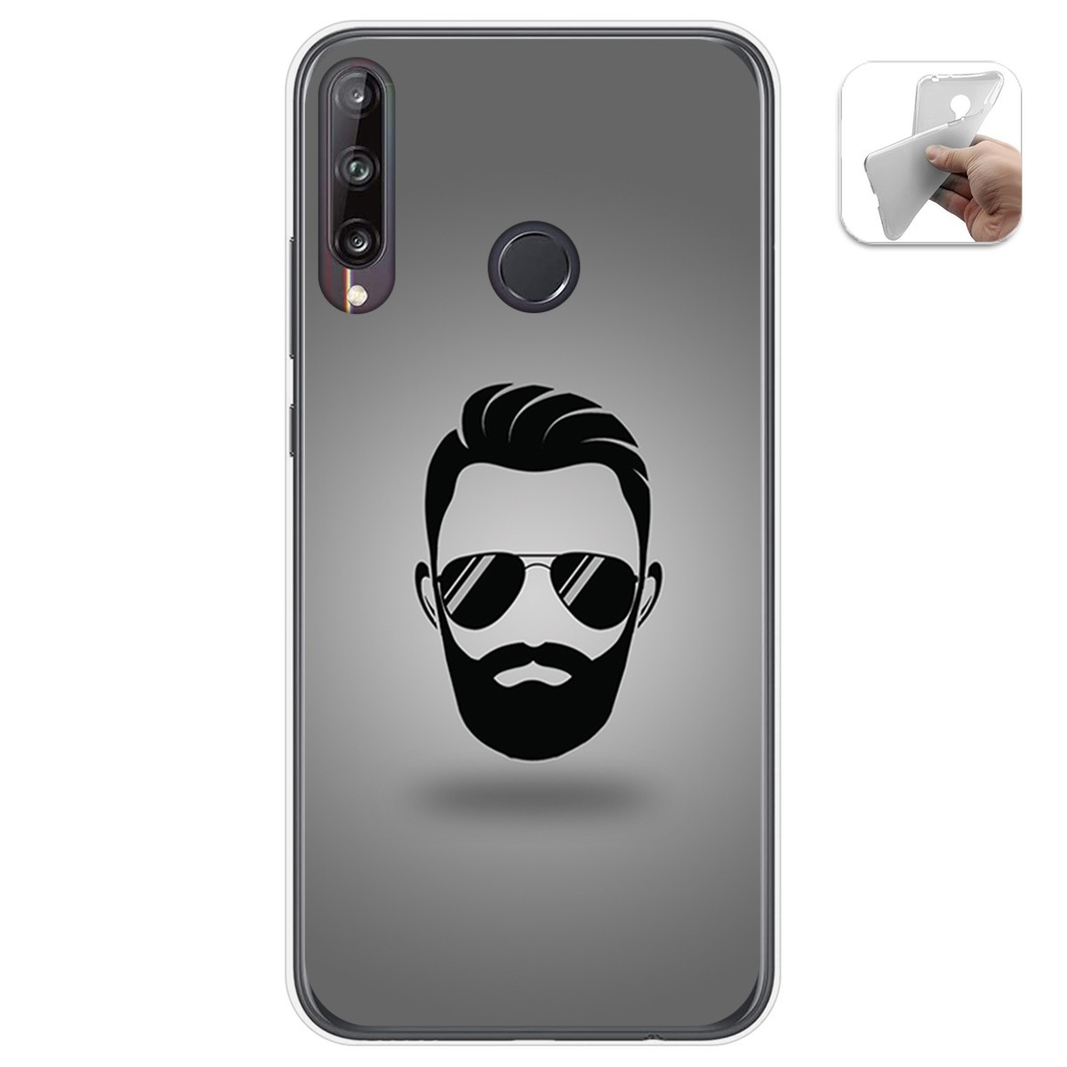 Funda Gel Tpu para Huawei P40 Lite E diseño Barba Dibujos