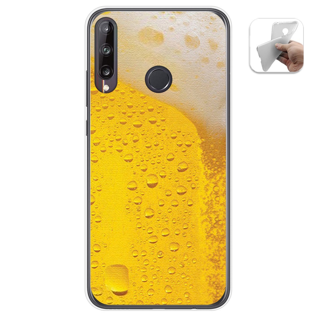 Funda Gel Tpu para Huawei P40 Lite E diseño Cerveza Dibujos