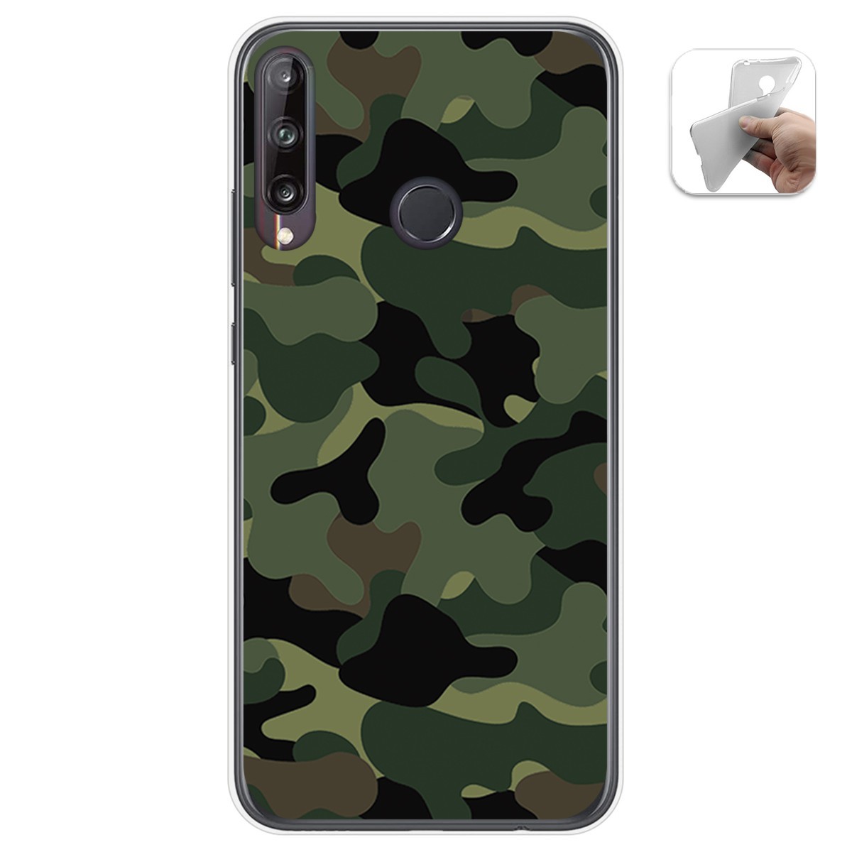 Funda Gel Tpu para Huawei P40 Lite E diseño Camuflaje Dibujos