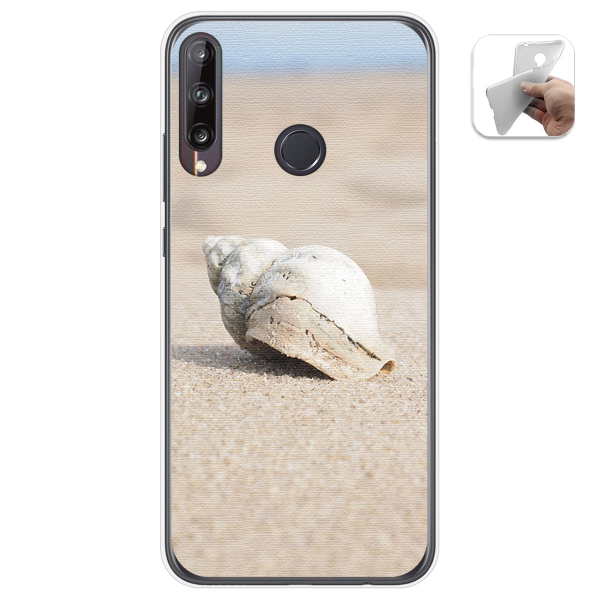 Funda Gel Tpu para Huawei P40 Lite E diseño Concha Dibujos