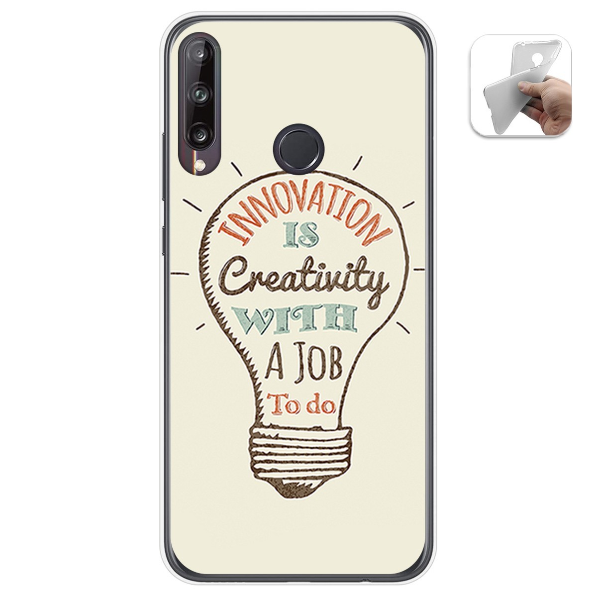 Funda Gel Tpu para Huawei P40 Lite E diseño Creativity Dibujos