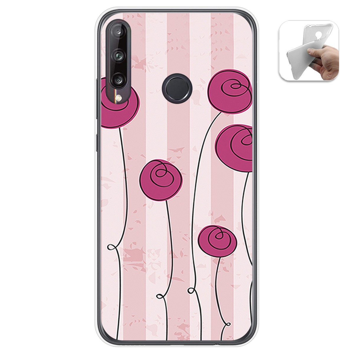 Funda Gel Tpu para Huawei P40 Lite E diseño Flores Vintage Dibujos
