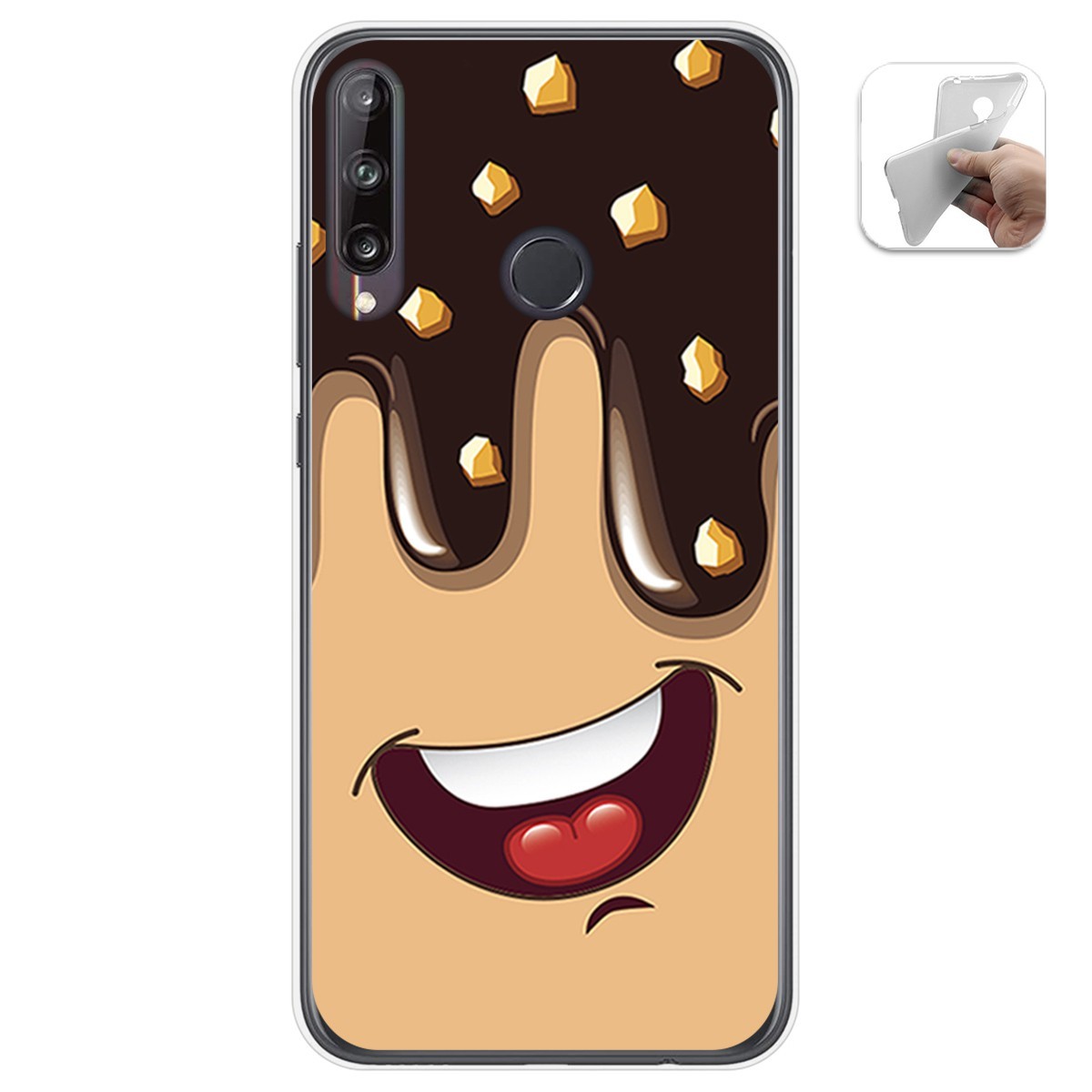 Funda Gel Tpu para Huawei P40 Lite E diseño Helado Chocolate Dibujos