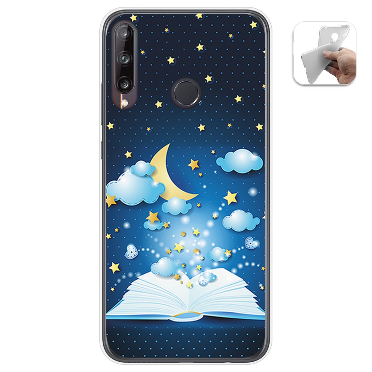 Funda Gel Tpu para Huawei P40 Lite E diseño Libro Cuentos Dibujos